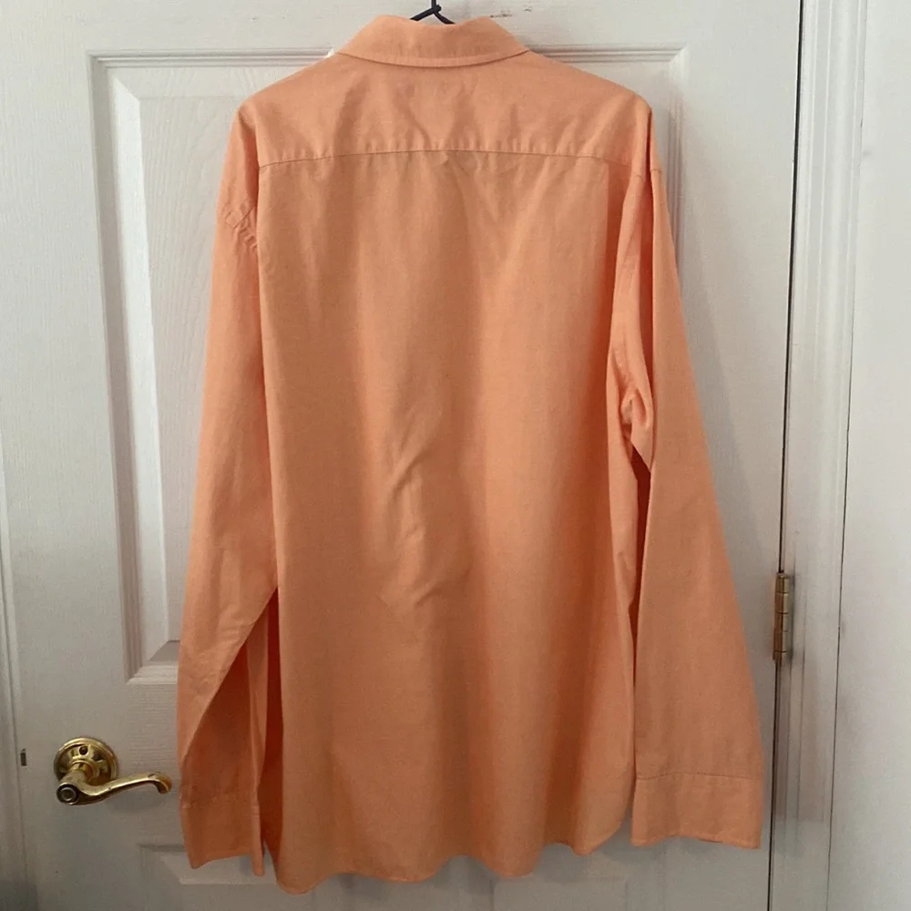 J. Crew Men’s shirt 16-16 1/2. L. Peach colored long sleeves. See pics